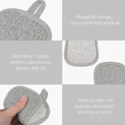 Sale 6-pack Köksrengöringssvamp Kan Återanvändas Som Icke-Skrubbande Superfin Fibersvamp, Vilket Är Ett Multifunktionellt Hushållsrengöringsverktyg.