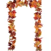 Clearance 3-pack Konstgjord Höst Lönnlöv Girlang, 1,8 m/st Hängande Vinranka Girlang Konstgjord Höstlöv Girlang Thanksgiving Dekoration