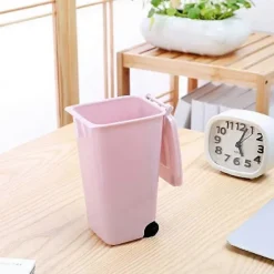 Hot 4-pack Kontorsmaterial Mini soptunna med hjul