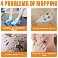 Hot 2-pack kraftfull golvrengöring, golvrengöringsvätska, rengöringsmedel för trägolv och kakel