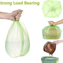 Sale 100-pack 30L Organiska Sopsäckar, Rivbeständiga, Matavfallspåsar, 100% Komposterbara och Biologiskt Nedbrytbara