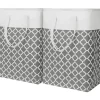 Hot 2-pack 75L tvättkorg med långa förstärkta handtag, fristående
