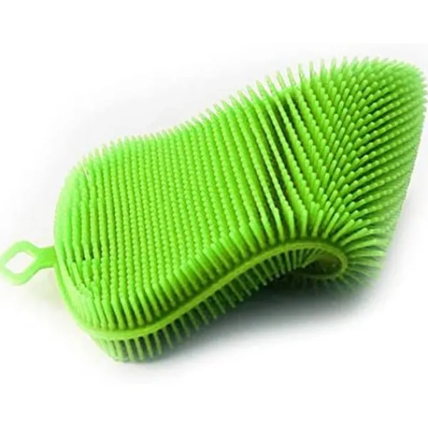 Online 3-pack livsmedelsklassad silikon svampskrubb Livsmedelsklassad silikon svamp