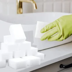 Hot 100-pack Magiska Svampar Extra Tjocka Stora och Långvariga Melaminrengöringssvampar i Bulk - Multi Surface Power Scrubber Skumrengöringsdynor --XF3...