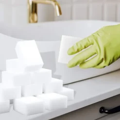 Discount 100-pack Magiska Svampar Extra Tjocka Stora och Långvariga Melaminrengöringssvampar i Bulk - Multi Surface Power Scrubber Skumrengöringsdynor --FQ-