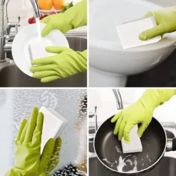 100-pack Magiska Svampar Extra Tjocka Stora och Långvariga Melaminrengöringssvampar i Bulk - Multi Surface Power Scrubber Skumrengöringsdynor --XF35- | Fyndiq