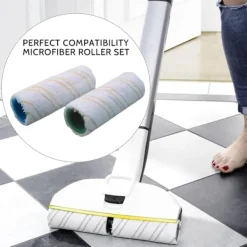 8-pack med rullar för Kärcher FC7 FC5 FC3 FC3D elektrisk golvrengörare 2.055-007.0 / 2.055-006.0 Grå Gul