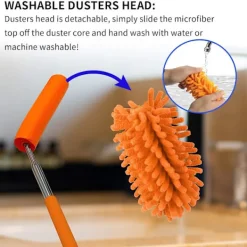 Sale ATELA 3-pack Mikrofiber Dammvippor, Upp till 78 cm - Utdragbara och Böjbara Tvättbara Mini-Dammvippor för Takfläktar, Höga Tak, Persienner, Möbler