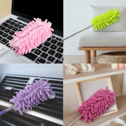 Sale ATELA 3-pack Mikrofiber Dammvippor, Upp till 78 cm - Utdragbara och Böjbara Tvättbara Mini-Dammvippor för Takfläktar, Höga Tak, Persienner, Möbler