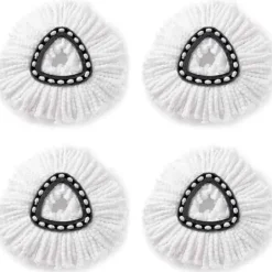 Sale 4-pack Mikrofiber Ersättningsmopphuvuden för Vileda/O-cedar Easywring Mopp - Vit