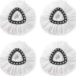 Best 4-pack Mikrofiber Ersättningsmopphuvuden för Vileda/O-cedar Easywring Mopp - Vit