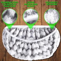 Clearance 2-pack Mikrofiber Återanvändbara Moppdynor Kompatibla med Sweeper Moppar Tvättbara Moppdynor för Våt & Torr Användning