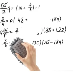 Best 4-pack Mikrofiber Tjock Whiteboard Radergummi Tvättbar för Markörer, Kritor, Skola Kontor (Grå, 12*7*3cm)