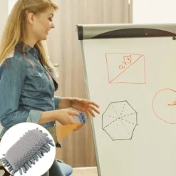 Best 4-pack Mikrofiber Tjock Whiteboard Radergummi Tvättbar för Markörer, Kritor, Skola Kontor (Grå, 12*7*3cm)