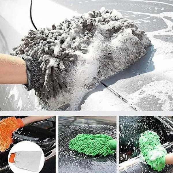 3-pack Mikrofiber Tvätthandske i Premium Ultraabsorberande Dubbelsidig Chenille, Biltvätthandske för Professionell Bilvård, Mikrofiber Tvätthandske för B | Fyndiq