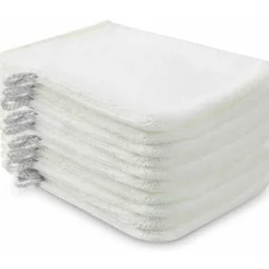 Online 10-pack Mikrofiber tvättlappar (vit) Storlek 15 x 21 cm, Frotté badhandskar