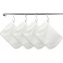 Online 10-pack Mikrofiber tvättlappar (vit) Storlek 15 x 21 cm, Frotté badhandskar