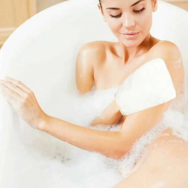 Online 10-pack Mikrofiber tvättlappar (vit) Storlek 15 x 21 cm, Frotté badhandskar