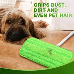 Hot OCEAN 4-pack Mikrofibermopp (Grön) Kompatibel med Swiffer Sweeper