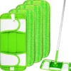 Sale 4-pack mikrofibermoppar (gröna) kompatibla med Swiffer Sweeper