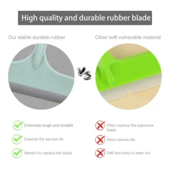 Hot 3-pack Mini gummiskrapa med plasthandtag - för dusch, fönster och bilglas - Grön, Beige, Rosa