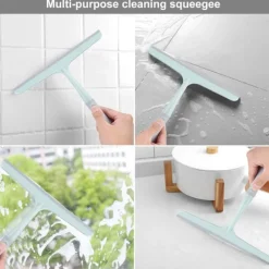 Hot 3-pack Mini gummiskrapa med plasthandtag - för dusch, fönster och bilglas - Grön, Beige, Rosa