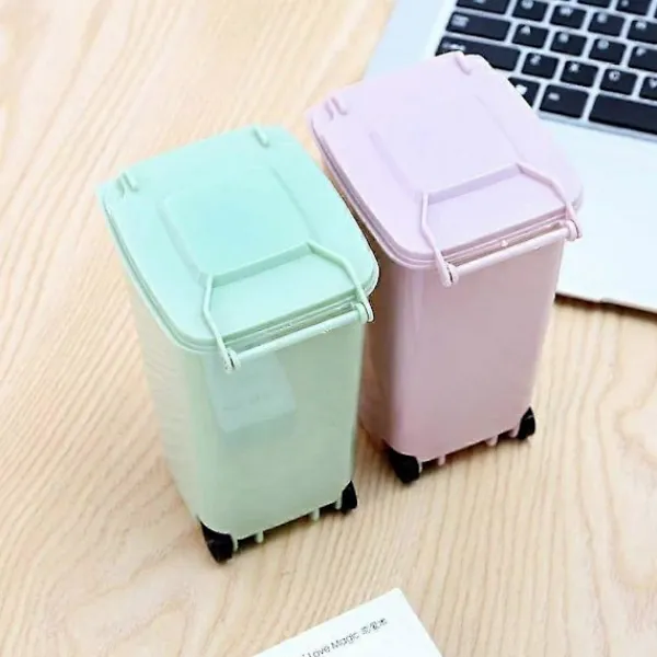 Online 4-pack Mini soptunna för kontorsmaterial med hjul