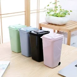 Online 4-pack Mini soptunna för kontorsmaterial med hjul