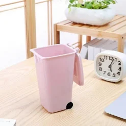 Outlet 4-pack Mini soptunnor för kontorsmaterial med hjul