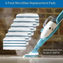 Discount 6-pack moppdynor ersättning för ångmopp SM1600, SM1610, SM1620, HSM13E1, HSMC1300FX tvättbar moppduk