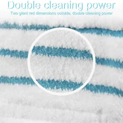 Online BRONZE 5-pack moppdynor för Black & Decker ångmopp FSM1610 FSM1630 Tvättbara och återanvändbara ersättningsmoppar [BR] white blue whiteblue