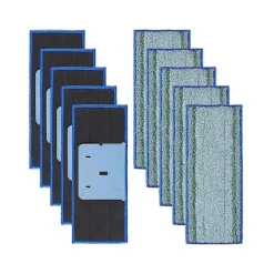 Outlet 10-pack moppdynor för Jet M6 Ultimate Robotmopp, tvättbar mikrofiberersättningsrengöringsdyna