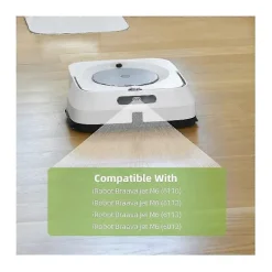 Outlet 10-pack moppdynor för Jet M6 Ultimate Robotmopp, tvättbar mikrofiberersättningsrengöringsdyna