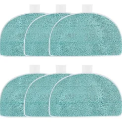 Hot DAO 6-pack moppdynor för Leifheit Clean Tenso Power 2.0 ångmopp, mikrofiber ångmopp ersättning, S [DB]