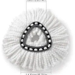 5-pack mopphuvuden, ersättningshuvud för roterande mopp, mopprefill kompatibel med Vileda triangulära roterande moppar, roterande mopprefill i mikrofiber | Fyndiq