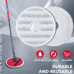 Hot 3-pack Mopprefiller för Vileda Spin and Clean Mopp - Tvättbara och Återanvändbara Mikrofibermopphuvuden