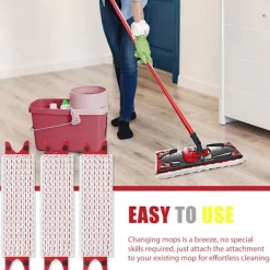 Hot 3-pack mopprefiller för Vileda mikrofibermoppset, för Vileda Ultramax mopp 2-i-1 absorberande refill (bt)