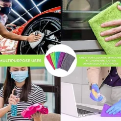Clearance 10-pack multifunktionella mikrofiberdukar för polering, apparater, bilar, fönster, barer, kontor och mer