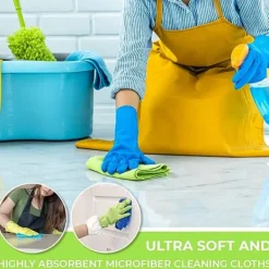 Clearance 10-pack multifunktionella mikrofiberdukar för polering, apparater, bilar, fönster, barer, kontor och mer