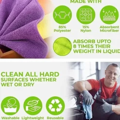 Clearance 10-pack multifunktionella mikrofiberdukar för polering, apparater, bilar, fönster, barer, kontor och mer