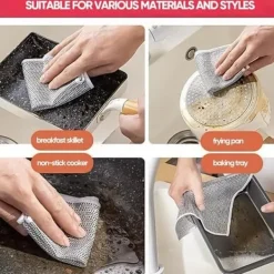 Clearance 10-pack Multipurpose Stålskursvampar, Repfria Skursvampar för Rengöring [ZHE]