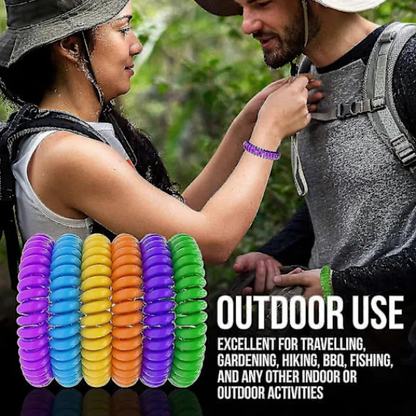 Discount 12-pack Myggavvisande Armband, Naturligt Insektsmedel Vattentätt Skadedjursbekämpningsband För Barn Vuxna Utomhus Camping Fiske Resor