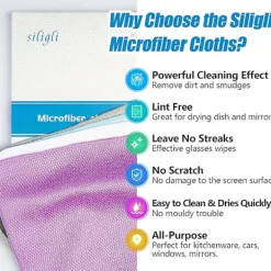 Clearance 8-pack Nano Streak Free Miracle rengöringsdukar, 30cm X 40cm Återanvändbara Nano Easy Clean trasa Nanoscale rengöringsdukar Nano rengöringsdukar