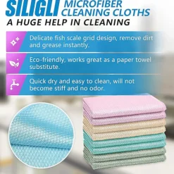 Clearance 8-pack Nano Streak Free Miracle rengöringsdukar, 30cm X 40cm Återanvändbara Nano Easy Clean trasa Nanoscale rengöringsdukar Nano rengöringsdukar