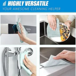 Clearance 8-pack Nano Streak Free Miracle rengöringsdukar, 30cm X 40cm Återanvändbara Nano Easy Clean trasa Nanoscale rengöringsdukar Nano rengöringsdukar