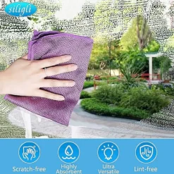 Clearance 8-pack Nano Streak Free Miracle rengöringsdukar, 30cm X 40cm Återanvändbara Nano Easy Clean trasa Nanoscale rengöringsdukar Nano rengöringsdukar