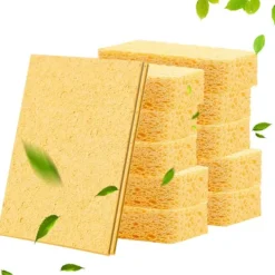 Clearance (10-pack) Naturliga Disksvampar, Återanvändbara Tvättsvampar - Komprimerad Trämassa Disksvamp Torkare Repfri