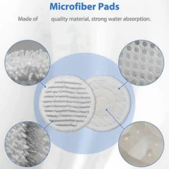 Sale 4-pack Ångmoppdynor för Shark Steam Mop S1000 S1000a S1000c S1000wm S10001c, tvättbara, Happy Hehe Ma