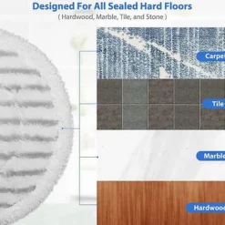 Sale 4-pack Ångmoppdynor för Shark Steam Mop S1000 S1000a S1000c S1000wm S10001c, tvättbara, Happy Hehe Ma