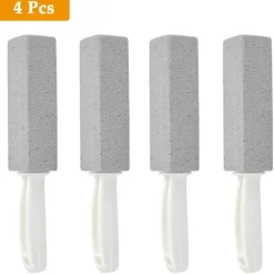 EDO MART 4-pack pimpsten toalettrengöring med handtag, ren sten köksbadrumsvask Hem